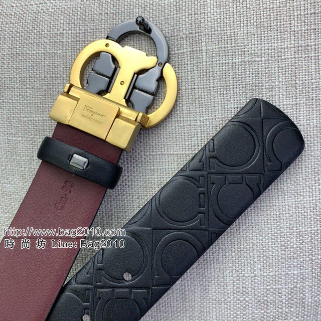 菲拉格慕男士皮帶 Ferragamo雙面牛皮紋理腰帶  jjp1926